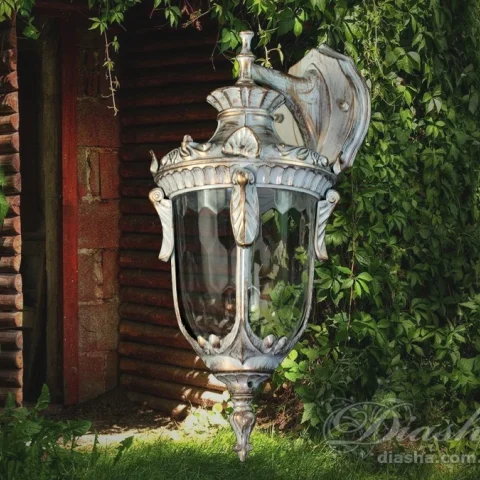 Садово-парковий світильник Diasha DJ004-S-W1 WH E27, 60W, IP40, білий з патиною, класичний