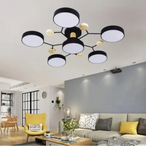Світлодіодна LED люстра Linisoln Dim 9609/5+1BK Світлодіодна LED люстра Linisoln Dim 9609/5+1BK
