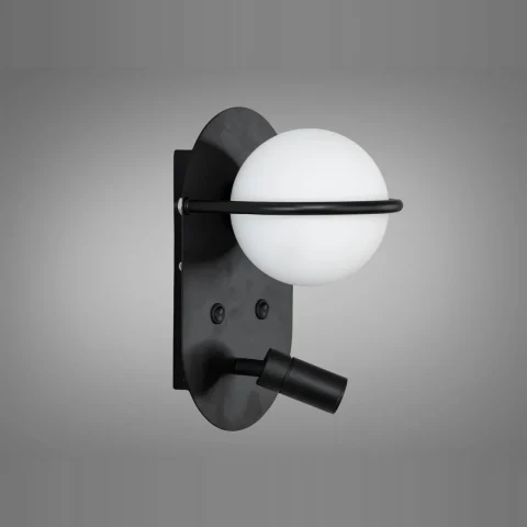 Бра настінне LED Diasha F3776BK, 2W, чорний+білий, метал+акрил, стиль лофт