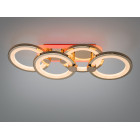 Люстра стельова LED Diasha H8022/2+2G, 65W, 3200K-6500K, золото, акрил, сучасний стиль для дому