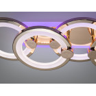 Люстра стельова LED Diasha H8022/2+2G, 65W, 3200K-6500K, золото, акрил, сучасний стиль для дому
