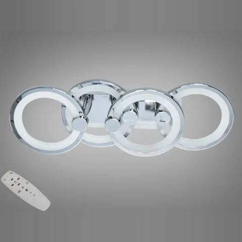 Потолочная люстра LED Diasha H8022/2+2HR, 65W, 3200K-6500K, хром, с пультом Потолочная люстра LED Diasha H8022/2+2HR, 65W, 3200K-6500K, хром, с пультом