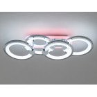 Люстра стельова LED Diasha H8022/2+2HR, 65W, 3200K-6500K, хром, сучасний стиль, з пультом, для дому Люстра стельова LED Diasha H8022/2+2HR, 65W, 3200K-6500K, хром, сучасний стиль, з пультом, для дому