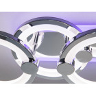 Люстра стельова LED Diasha H8022/2+2HR, 65W, 3200K-6500K, хром, сучасний стиль, з пультом, для дому Люстра стельова LED Diasha H8022/2+2HR, 65W, 3200K-6500K, хром, сучасний стиль, з пультом, для дому