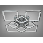 Люстра світлодіодна Diasha H8060/4+4HR 135Вт, 7425 лм, хром, сучасний стиль для вітальні, кухні, спальні