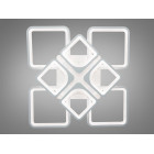 Стельова LED-люстра Diasha H8060/4+4WH 135W, 60×60×14 см, 3 кольори світла, біла Стельова LED-люстра Diasha H8060/4+4WH 135W, 60×60×14 см, 3 кольори світла, біла