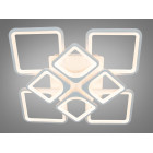 Стельова LED-люстра Diasha H8060/4+4WH 135W, 60×60×14 см, 3 кольори світла, біла Стельова LED-люстра Diasha H8060/4+4WH 135W, 60×60×14 см, 3 кольори світла, біла