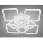 Стельова LED-люстра Diasha H8060/4+4WH 135W, 60×60×14 см, 3 кольори світла, біла Стельова LED-люстра Diasha H8060/4+4WH 135W, 60×60×14 см, 3 кольори світла, біла