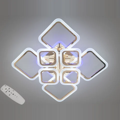 Потолочная люстра LED Diasha HA8060/4+4G, 115W, 3200K-4100K-6500K, золото, с пультом Потолочная люстра LED Diasha HA8060/4+4G, 115W, 3200K-4100K-6500K, золото, с пультом