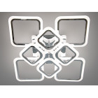 Люстра світлодіодна Diasha HA8060/4+4HR 105W, хром, стильна, для коридору, спальні, кухні, вітальні