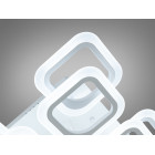 Люстра стельова LED Diasha HAS8060/4+4WH, 120W, білий, хай-тек стиль для коридору, вітальні, спальні