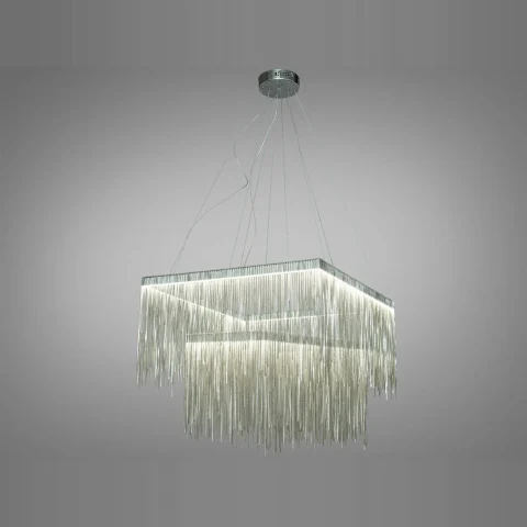 Люстра LED Diasha LSD-600+400F-HR, 65W, регульована висота 55-165 см, діаметр 60 см