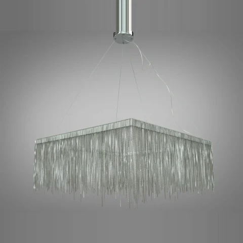 Люстра стельова LED Diasha LSD-800F-HR, 48W, регульована висота 70–155 см, діаметр 80 см