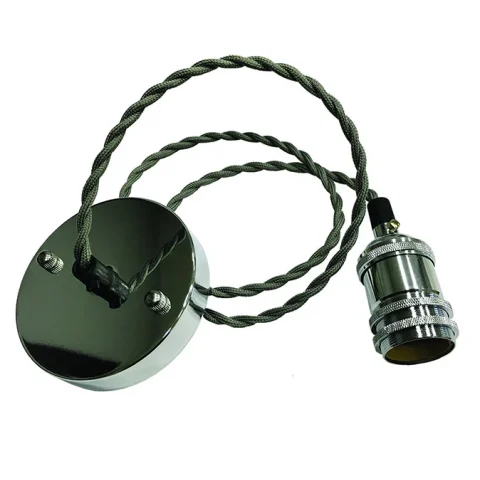 Подвесной светильник Levistella AMP14004-1, E27, хром, металл, стиль LOFT