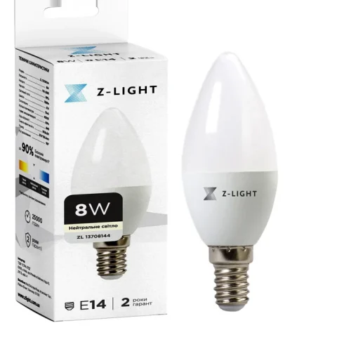 Лампа LED Levistella The Light 1002 E14 8W 4000K свічка, 720 лм