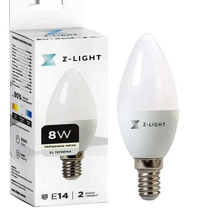 Лампа Led Levistella The Light 1002 E14 8W 4000K Свічка L…