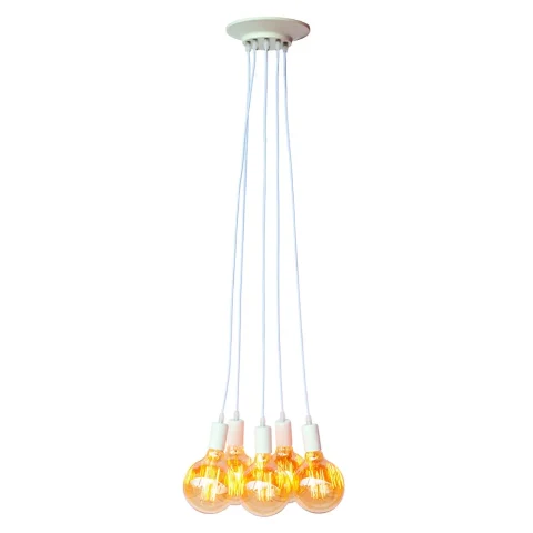 Підвісний світильник Levistella 7527120-5 WH, 5xE27, білий, лофт стиль