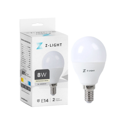 Лампа LED Levistella The Light 1001 Е14 8w 4000k G45, 8W, 4000K, алюміній і пластик, сучасний стиль