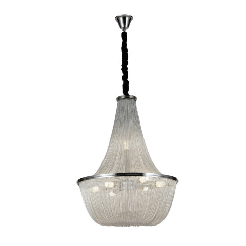 Люстра стельова LED Levistella 908D0029-8 Silver, 8 ламп, E14, срібний метал, неокласичний стиль