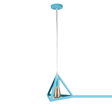 Подвесной светильник Levistella 756PR220-1 BLUE, E27, 220×220 мм, голубой металл, стиль лофт