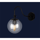 Бра настінне Levistella 756WPR150F3-1 BK+CL, E27, 150 мм, чорний з прозорим плафоном, сучасний стиль