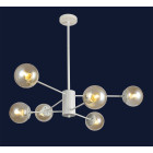 Люстра стельова LED Levistella 7526033-6 WH+BR, E27, 6 плафонов, білий і коричневий, сучасний дизайн Люстра стельова LED Levistella 7526033-6 WH+BR, E27, 6 плафонов, білий і коричневий, сучасний дизайн