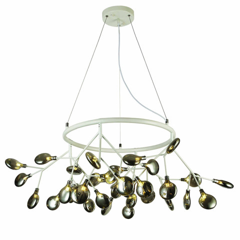 Люстра стельова LED Levistella 918LP263-36 WH+BK, 36 плафонів, білий і чорний, сучасний стиль, G4