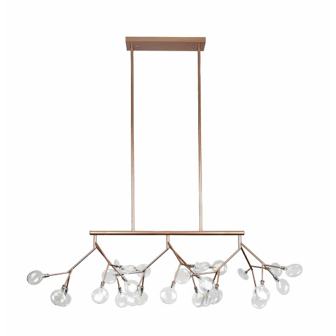 Люстра стельова LED Levistella 918LP264-27 RS+CL, 27 плафонів, рожеве золото, сучасний стиль для дому