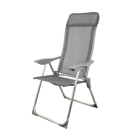 Складний стілець Levistella GP20022010 GRAY, 3 положення нахилу спинки, сірий, для дачі, вага 3,1 кг