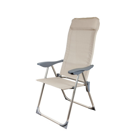 Складний стілець Levistella GP20022010 IVORY, висота 101 см, бежевий, текстилен, для дачі