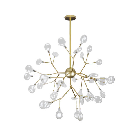 Люстра LED Levistella 918LP262-36 GD+CL, 36W, золото + прозоре скло, сучасний стиль для дому