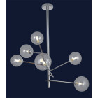 Люстра стельова LED Levistella 761LLP01-6 CR+CL, 6 ламп G9, хром, прозоре скло, сучасний стиль