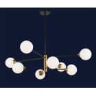 Сучасна стельова люстра Levistella 752L7910-8 BK+WH — чорна з бронзою, 8×G9, Ø98 см Сучасна стельова люстра Levistella 752L7910-8 BK+WH — чорна з бронзою, 8×G9, Ø98 см