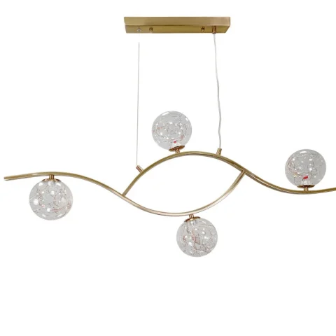 Люстра стельова LED Levistella 9098078-4 BRZ+LED, 4 лампи, бронза, скло, сучасний стиль Люстра стельова LED Levistella 9098078-4 BRZ+LED, 4 лампи, бронза, скло, сучасний стиль