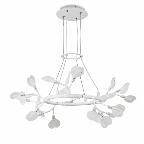 Люстра стельова LED Levistella 918LP271-24 WH+CL, 24 лампи G4, білий + прозорий
