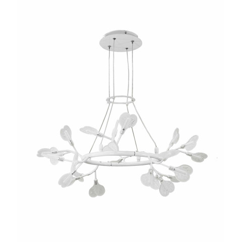 Люстра стельова LED Levistella 918LP271-24 WH+CL, 24 лампи G4, білий + прозорий, сучасний стиль