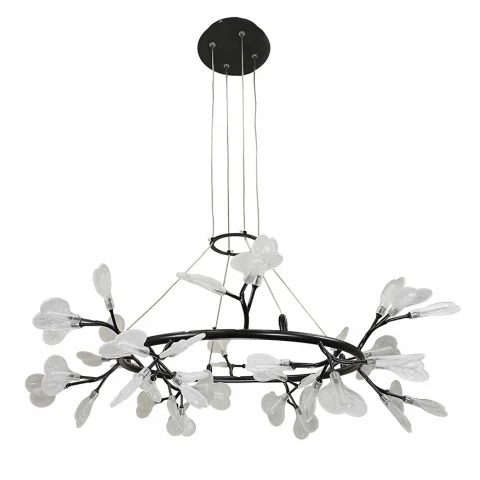 Люстра LED Levistella 918LP271-48 BK+CL, 48W, чорний/білий (840x1800 мм) Люстра LED Levistella 918LP271-48 BK+CL, 48W, чорний/білий (840x1800 мм)