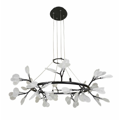 Люстра LED Levistella 918LP271-48 BK+CL, 48W, чорний/прозорий, сучасний стиль для дому