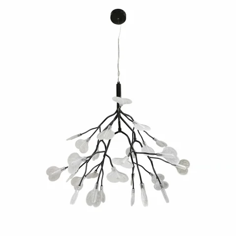 Люстра стельова Levistella 918LP272-27 BK+CL, G4, 27 плафонів, чорний+білий, сучасний стиль