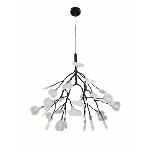 Люстра стельова Levistella 918LP272-27 BK+CL, G4, 27 плафонів, чорний+прозорий, сучасний стиль