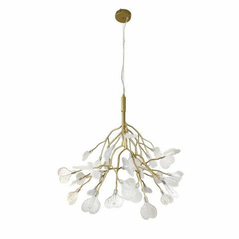 Люстра стельова Levistella 918LP272-36 GD+CL, G4, 36 плафонів, золото, білий