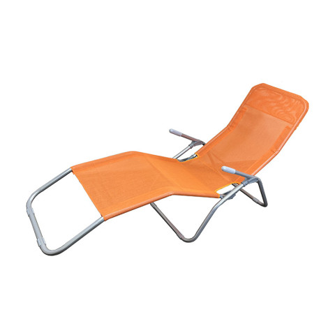 Шезлонг Levistella GP20022017 ORANGE, стальний каркас, текстилин, 110 кг, 4.4 кг, оранжевий, для саду та дачі