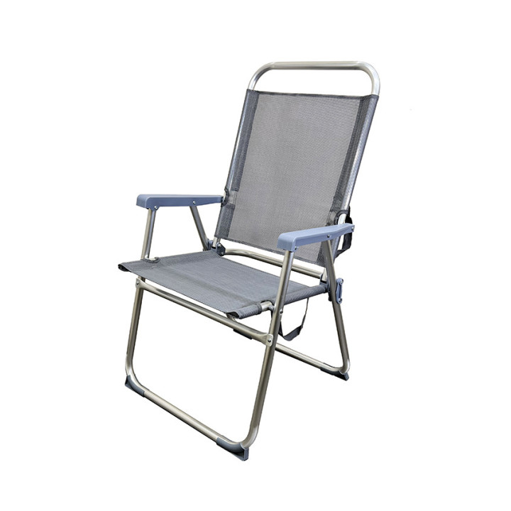 Складний стілець Levistella GP21032003 GRAY, алюмінієвий каркас, текстилен, сірий, для дачі, 110 кг Складний стілець Levistella GP21032003 GRAY, алюмінієвий каркас, текстилен, сірий, для дачі, 110 кг
