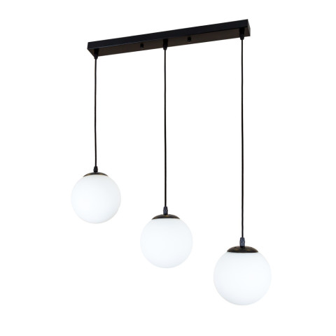 Люстра стельова Levistella 756PR150F-3 BK+WH (500), 3xE27, чорний+білий, для вітальні