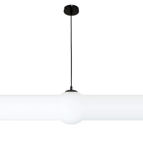 Подвесной светильник Levistella 756glass200F-1 BK+WH, E27, 40W, черный+белый (металл+стекло)