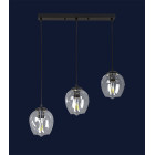 Люстра стельова Levistella 756PR0231F-3 BK+CL (500), 3 плафона, чорний метал, для вітальні Люстра стельова Levistella 756PR0231F-3 BK+CL (500), 3 плафона, чорний метал, для вітальні
