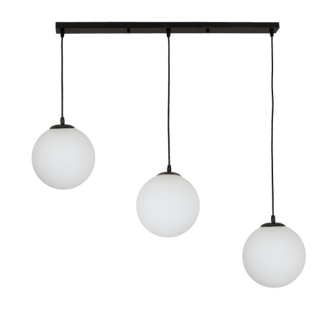 Светильник підвісний Levistella 756glass200F-3 BK+WH (700), 3xE27, чорний+білий, сучасний стиль