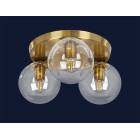 Люстра стельова Levistella 756XPR150F-3 BRZ+CL (300), E27, 3 плафона, бронза, прозоре скло, сучасний стиль для дому Люстра стельова Levistella 756XPR150F-3 BRZ+CL (300), E27, 3 плафона, бронза, прозоре скло, сучасний стиль для дому