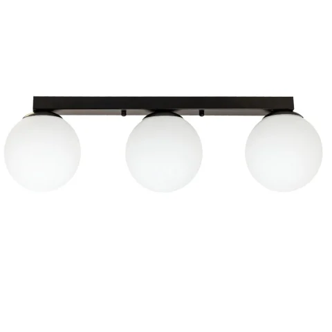 Люстра стельова LED Levistella 756XPR150F-3 BK+WH (500), 3 плафона E27, 150 мм, чорний і білий