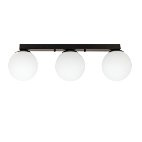 Люстра стельова LED Levistella 756XPR150F-3 BK+WH (500), 3 плафона E27, 150 мм, чорний і білий, сучасний стиль для дому